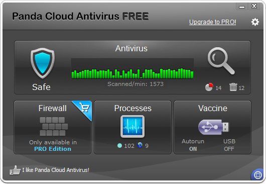 Panda Cloud Antivirus screen shot