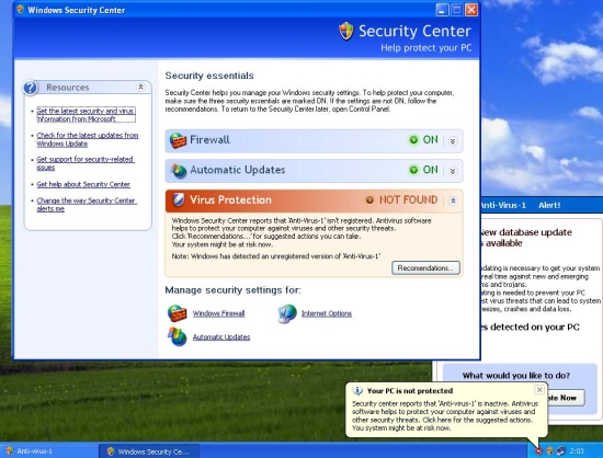 security center virus