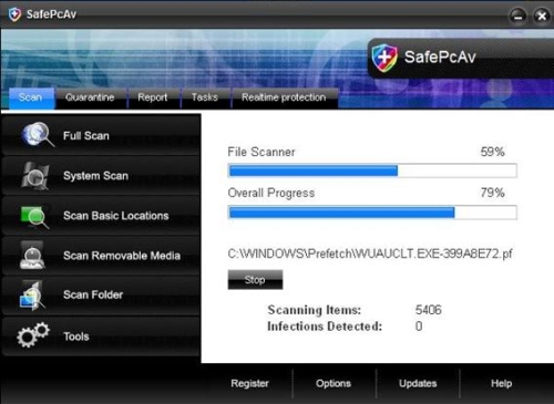 Interface of SafePcAv