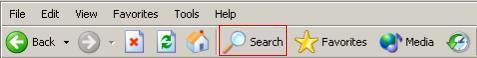 Search option in the Internet Explorer browser