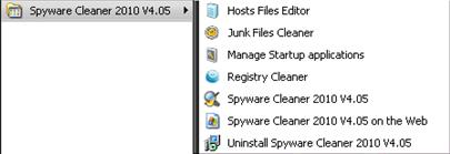 Group of programs of SpywareCleaner2010