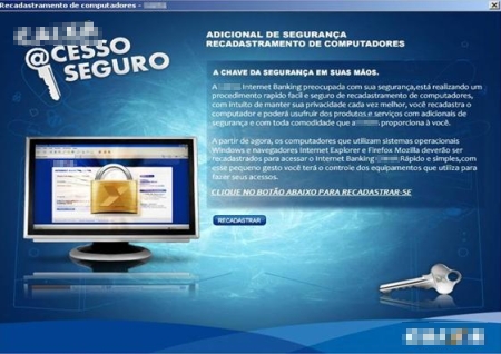 Interface of the fake program