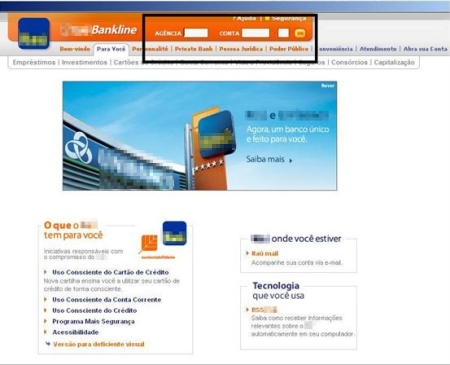 Main site of the fake program