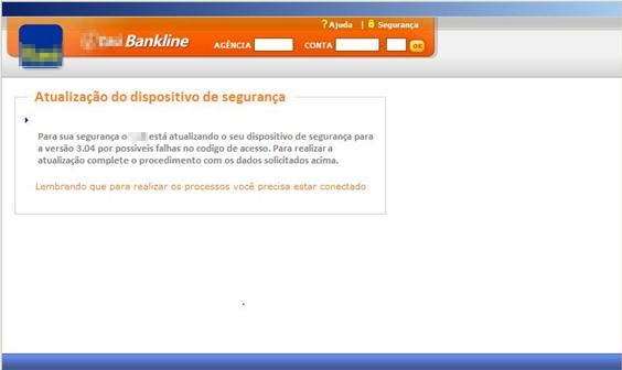 Fake online program of the affected bank