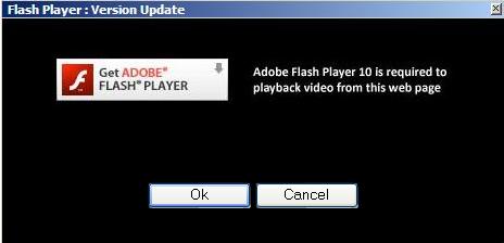 Download window of the fake Flash Player