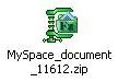 Archivo adjunto en el mensaje de MySpace