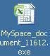 Icono del archivo en el que llega Sinowal.WTF
