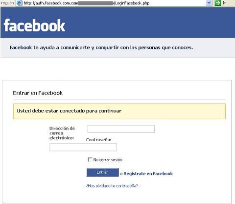 Facebook Login Bar