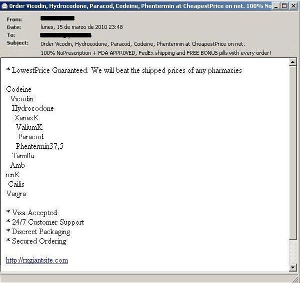 Spam sent by Spammer.AOX