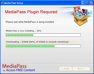 Installation process of MediaPass Plugin
