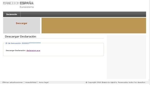 Website imitating the banking entity's