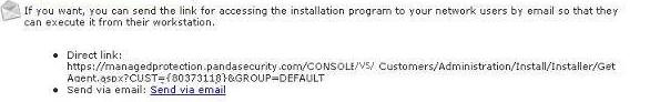 Installation Program via email