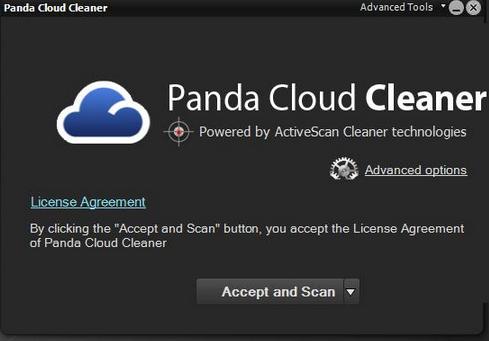 Panda Cloud Cleaner accept and scan