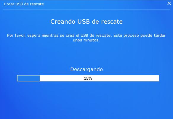 Creando USB rescate