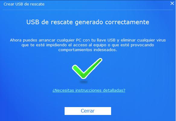 USB de rescate creado OK
