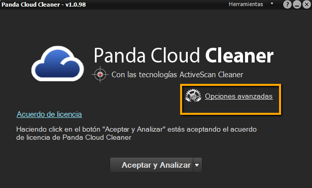 Cloud Cleaner Opciones Avanzadas Cloud Cleaner Opciones Avanzadas