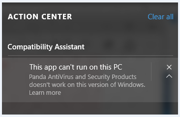 Action center
