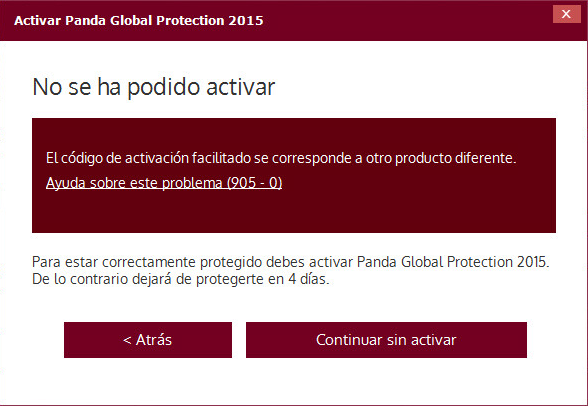 Código de error Código de error