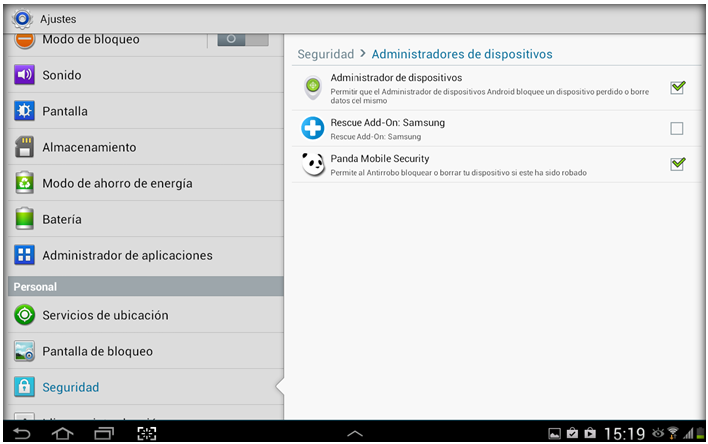 Administrador de dispositivos Administrador de dispositivos