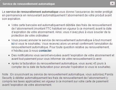 Service de renouvellement automatique Service de renouvellement automatique