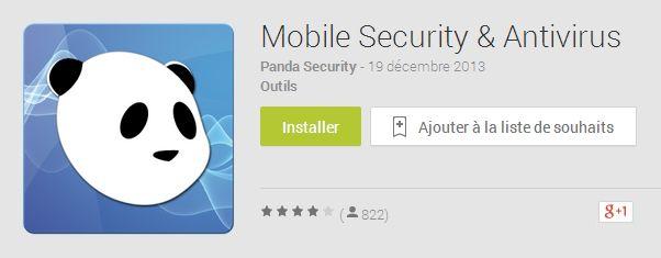 Panda Mobile Security sur Google Play Panda Mobile Security sur Google Play