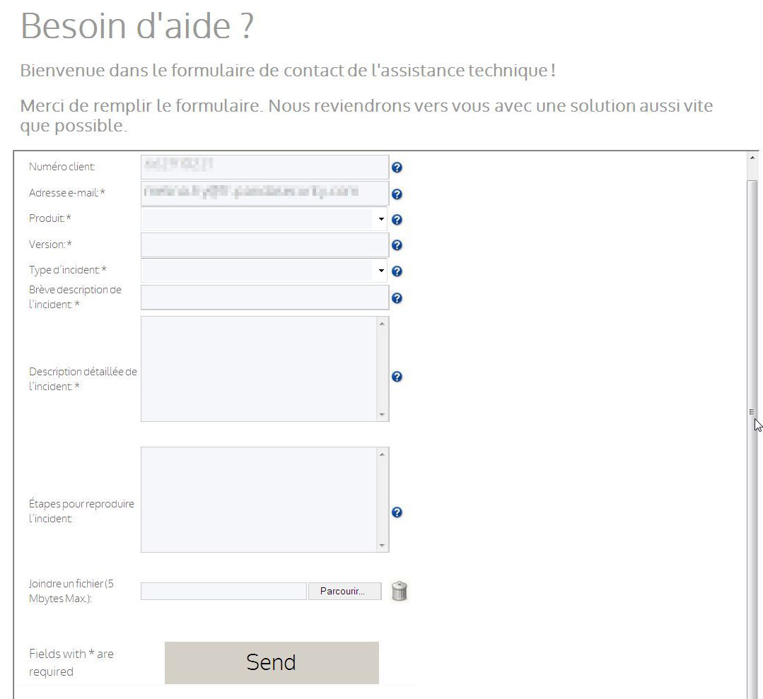 Formulaire web Formulaire web