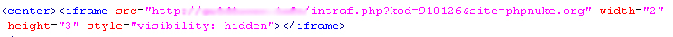 malicious iframe redirector malicious iframe redirector - php-nuke