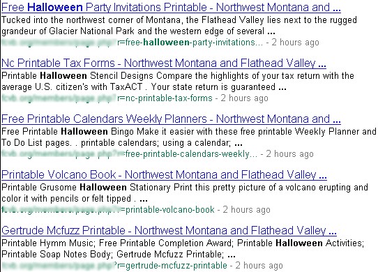 Halloween/Thanksgiving Blackhat SEO Search Results Halloween/Thanksgiving Blackhat SEO Search Results