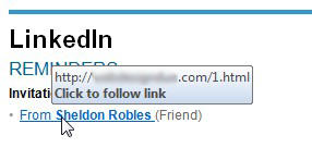 Hacked Websites Used in LinkedIn Spam