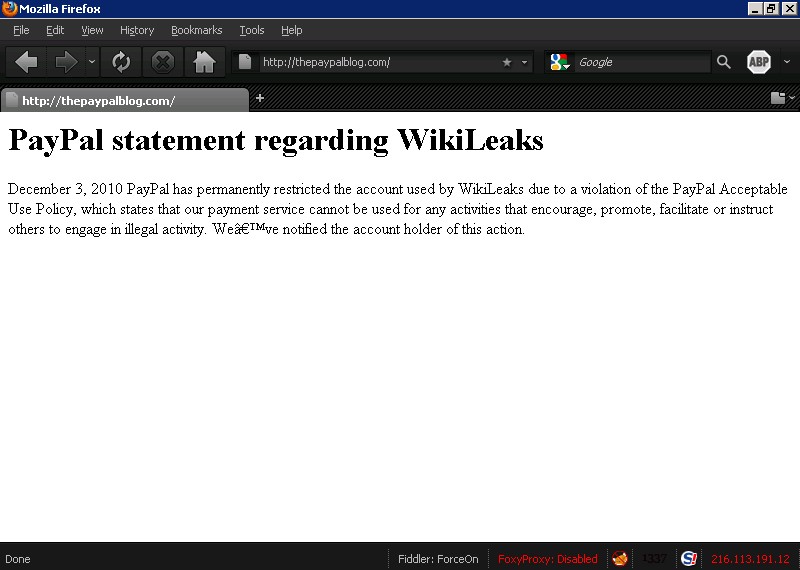 PayPal Blog Notice PayPal Blog Notice