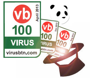 Panda Cloud Antivirus VB100 hat trick