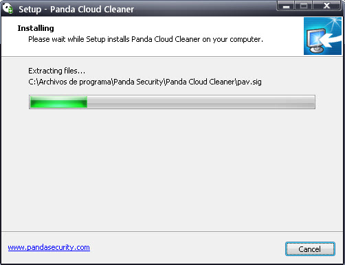 Panda Cloud Cleaner - Extracting