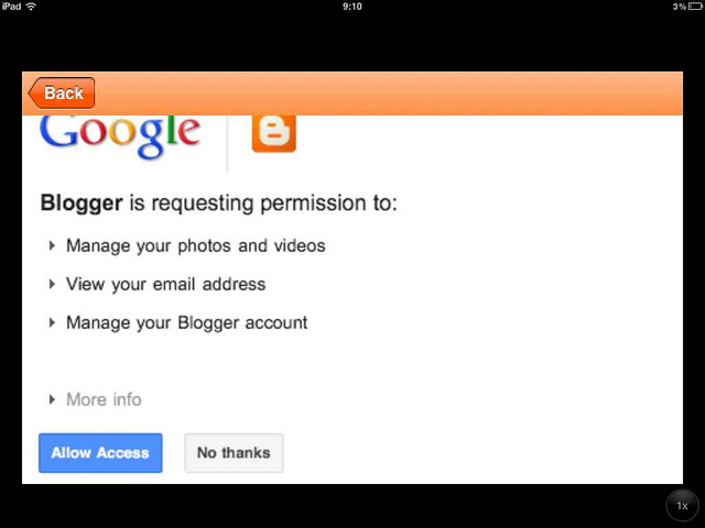 blogger permission