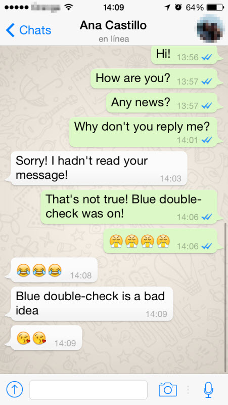 O que é o double check azul do WhatsApp