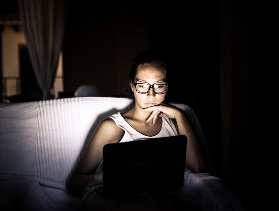 girl with computer