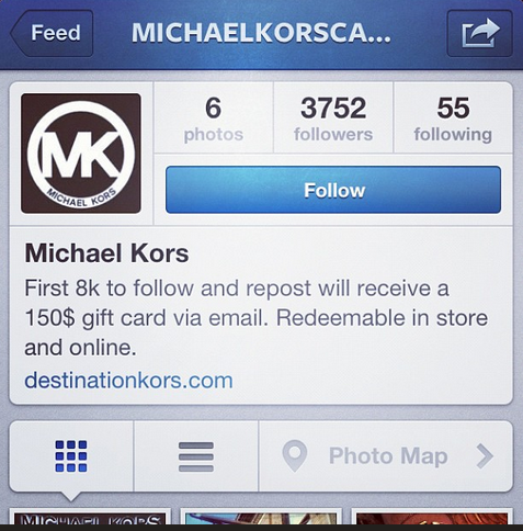 michael kors instagram