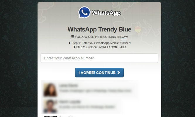 whatsapp trendy blue