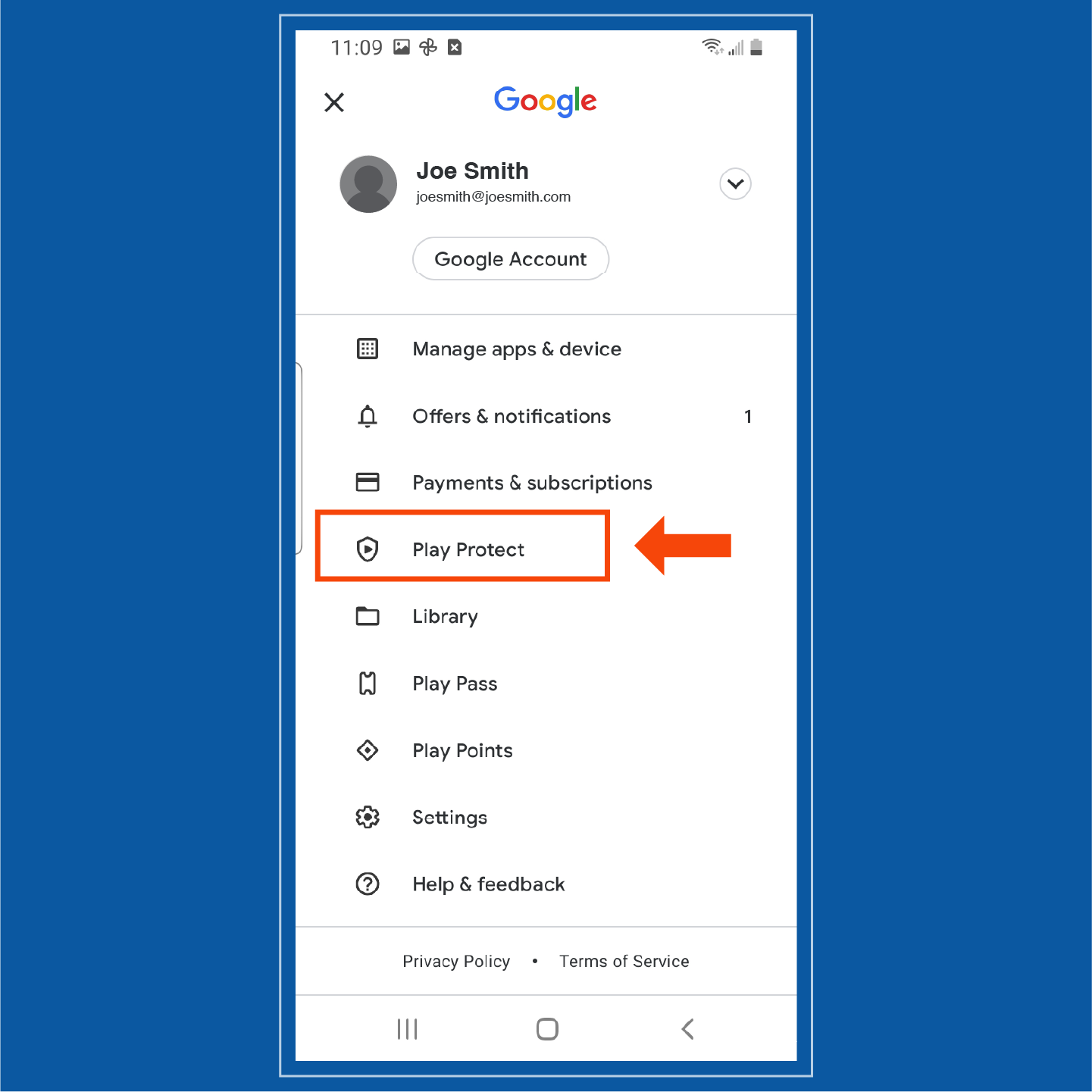 Krok 6 odstranění viru na telefonu Android