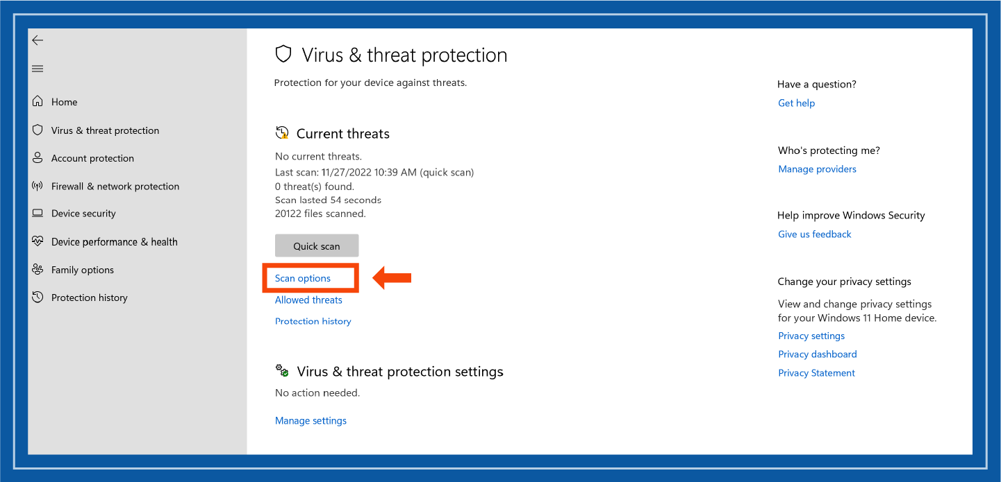 Krok 3 odstranění viru z Windows