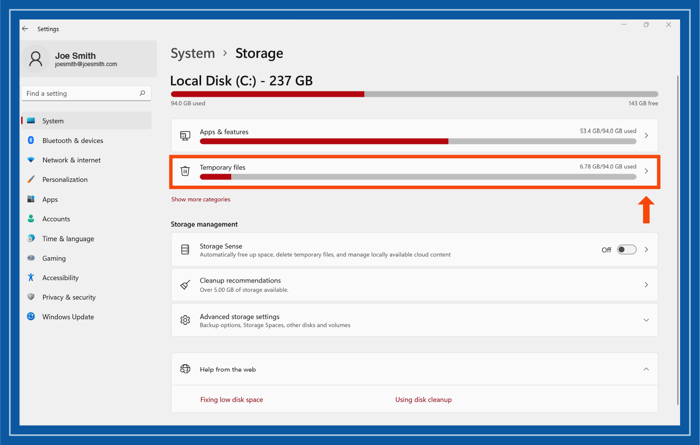 Krok 7 odstranění viru z Windows