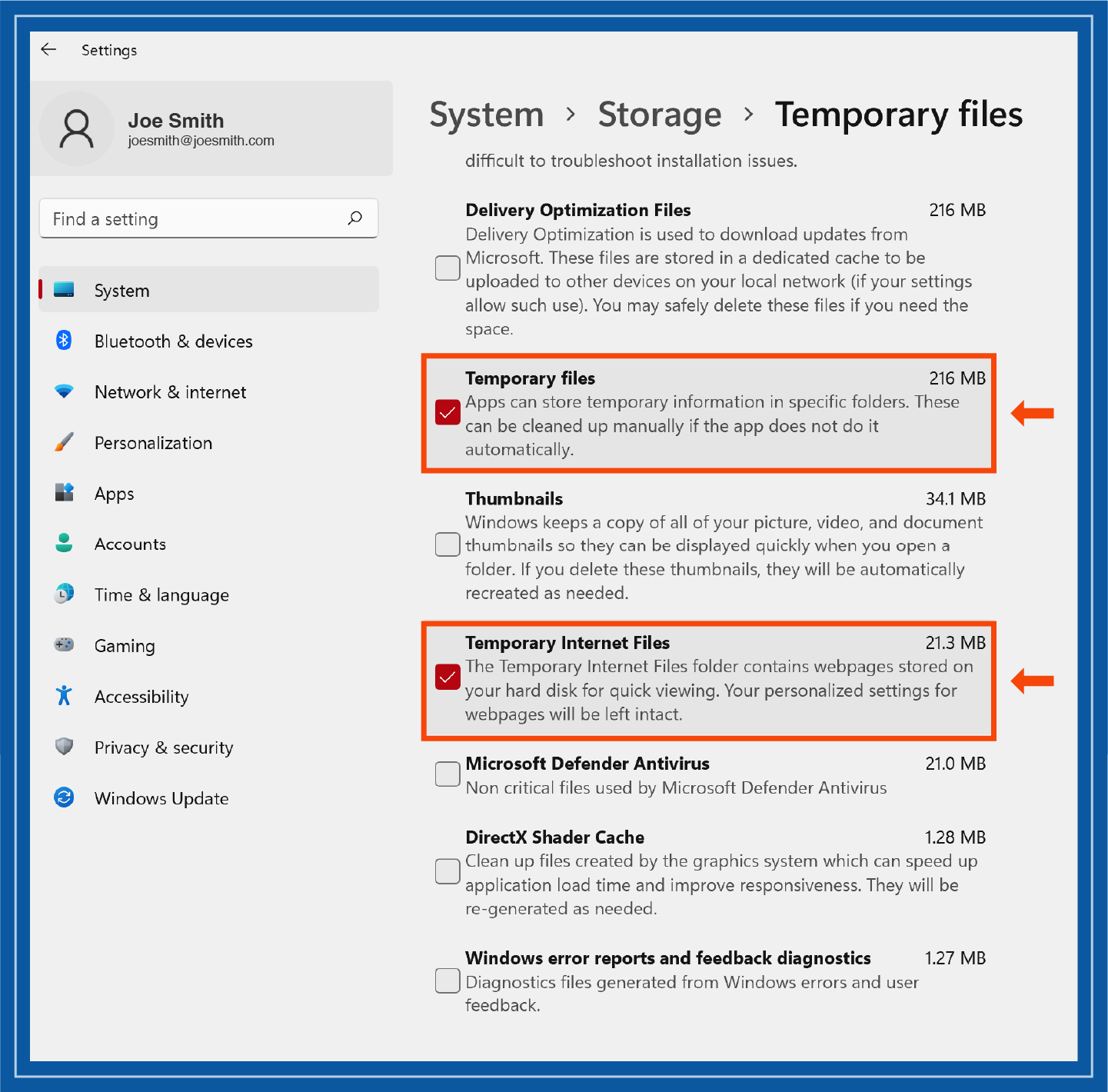 Krok 8 odstranění viru z Windows