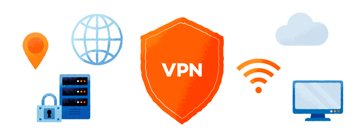 graphic of a VPN