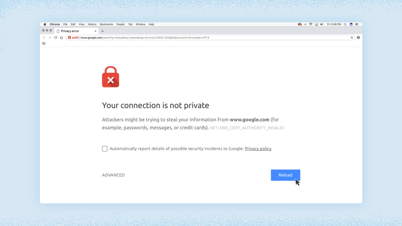 How to Fix “Your Connection is Not Private” Error Panda Security