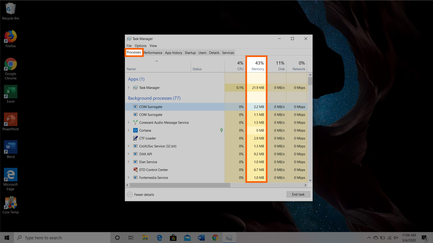 tangkapan layar tentang cara membebaskan ram di perangkat windows langkah 1