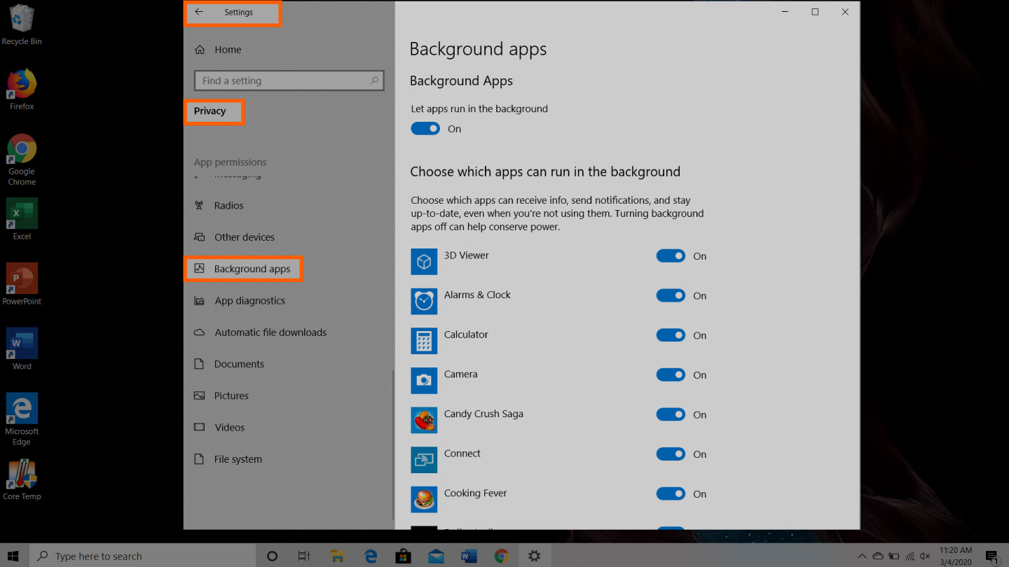 screenshot of how to free up ram on windows device step 3