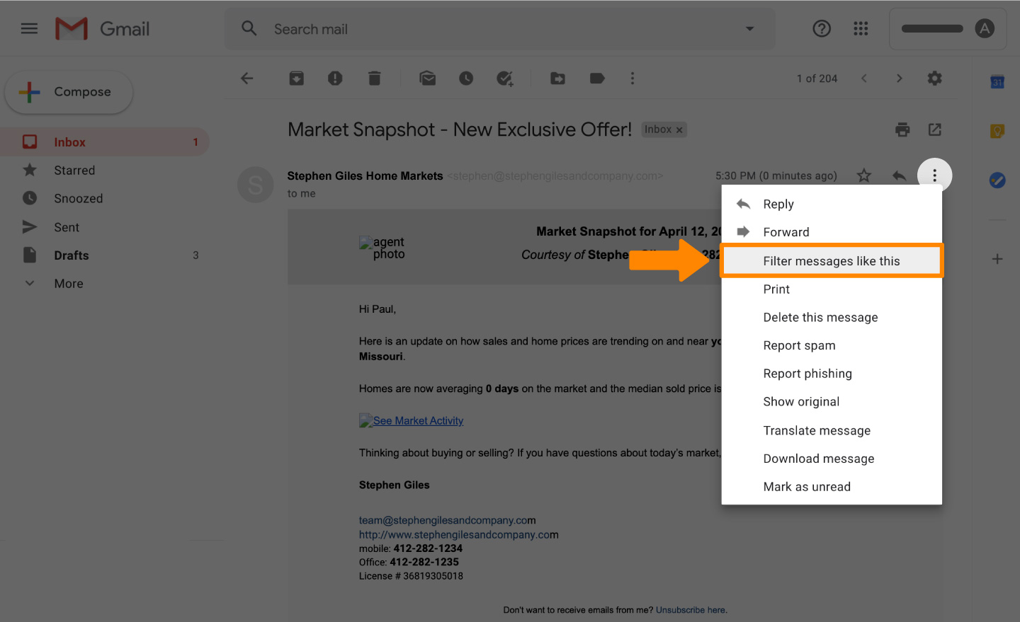 how to mark emails as spam in gmail