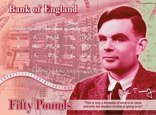 Alan Turing banknote concept – the Bank of England
