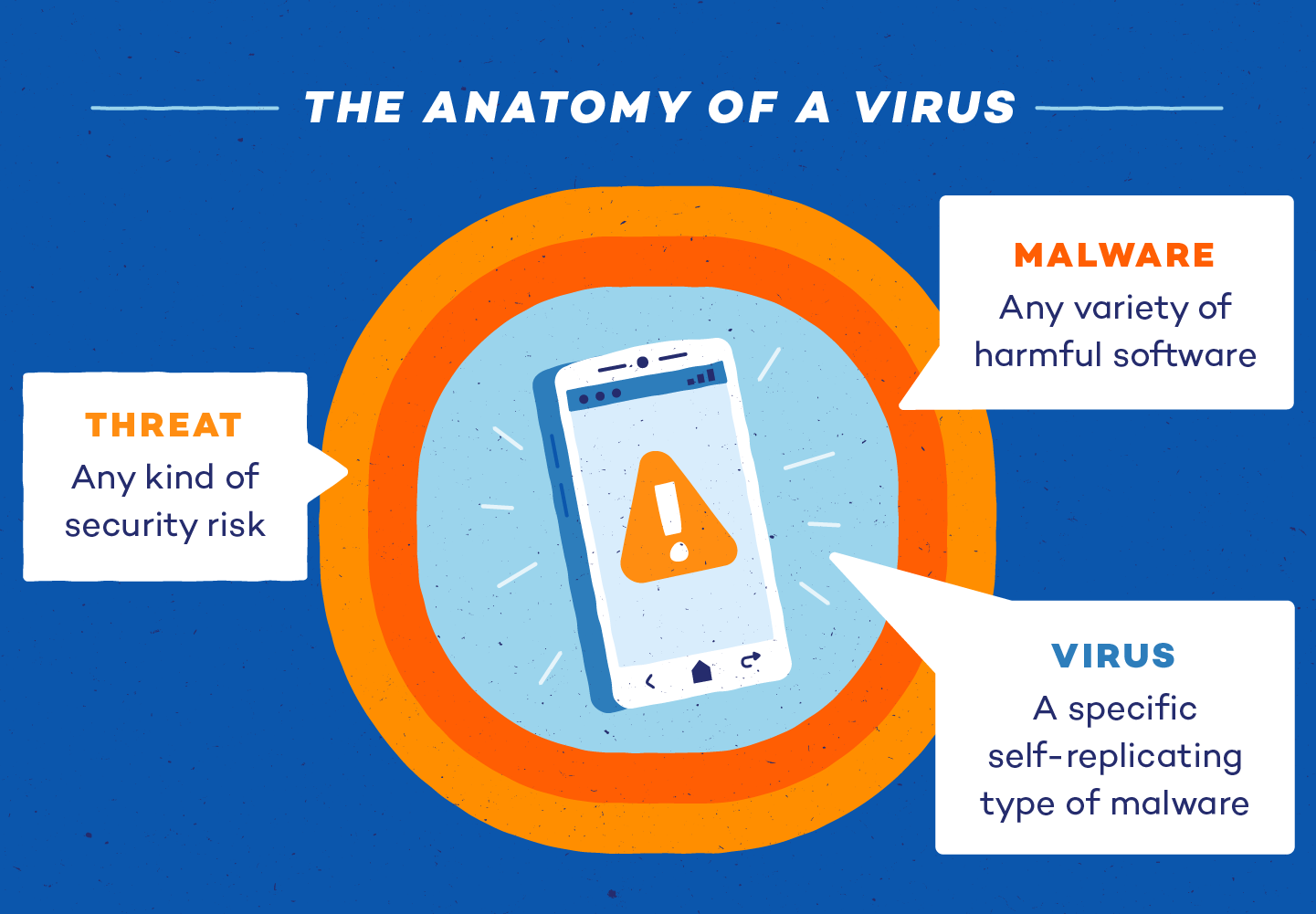 illustration depicting the anatomy of a virus